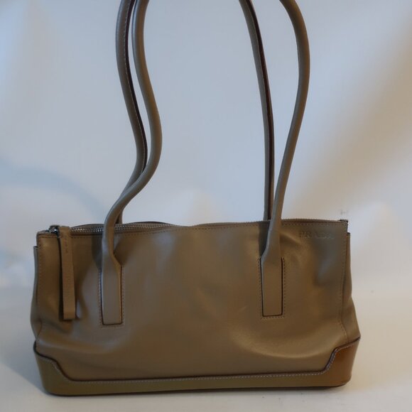 Authentic Womens Prada Enamel Brown Leather Designer Satchel Shoulder Ha… - Picture 7 of 16